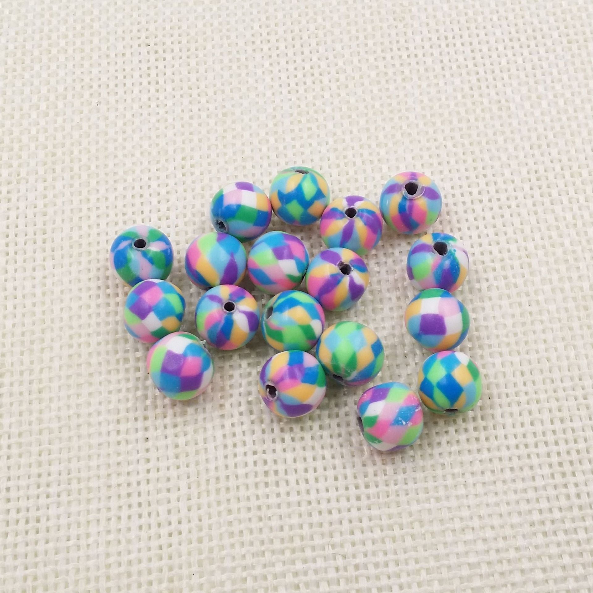 Wholesale 8*10mm500pcs/pack Multicolored Straight Hole Soft Clay Beads