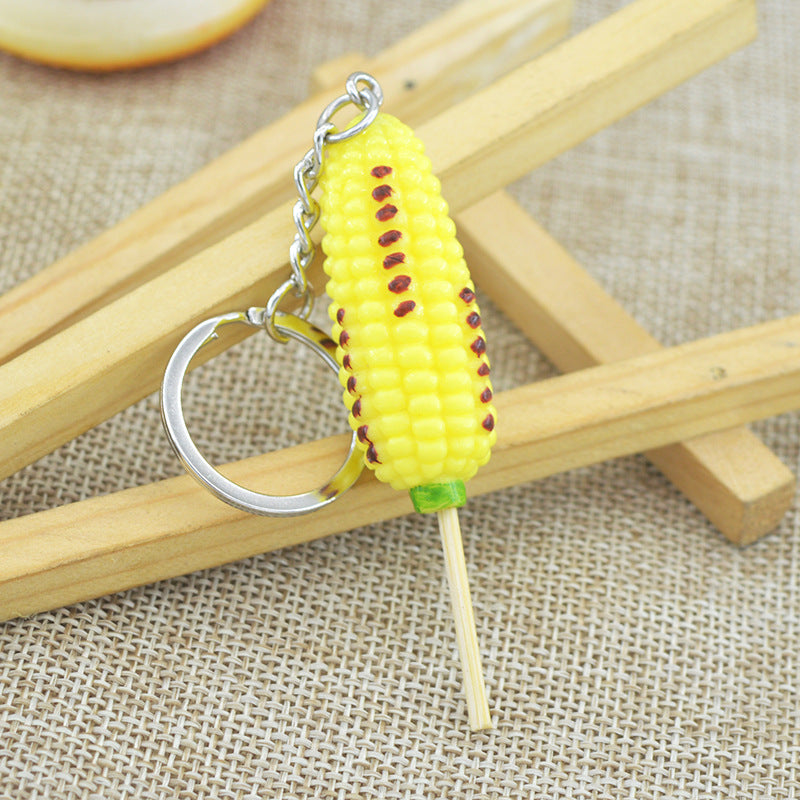 Venta al por mayor Llavero creativo de comida de imitación de silicona