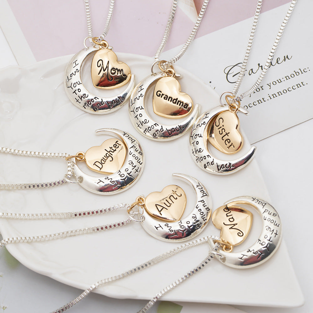 Wholesale Alloy Mother's Day Love Pendant I Love You Mom Necklace