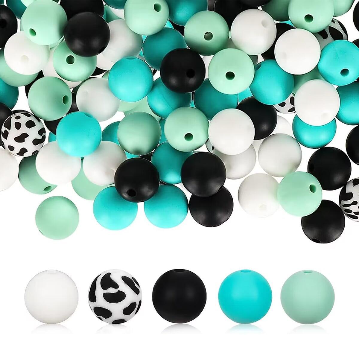 Wholesale 40PCS/PACK 12mm Milk Textured Silicone Beads