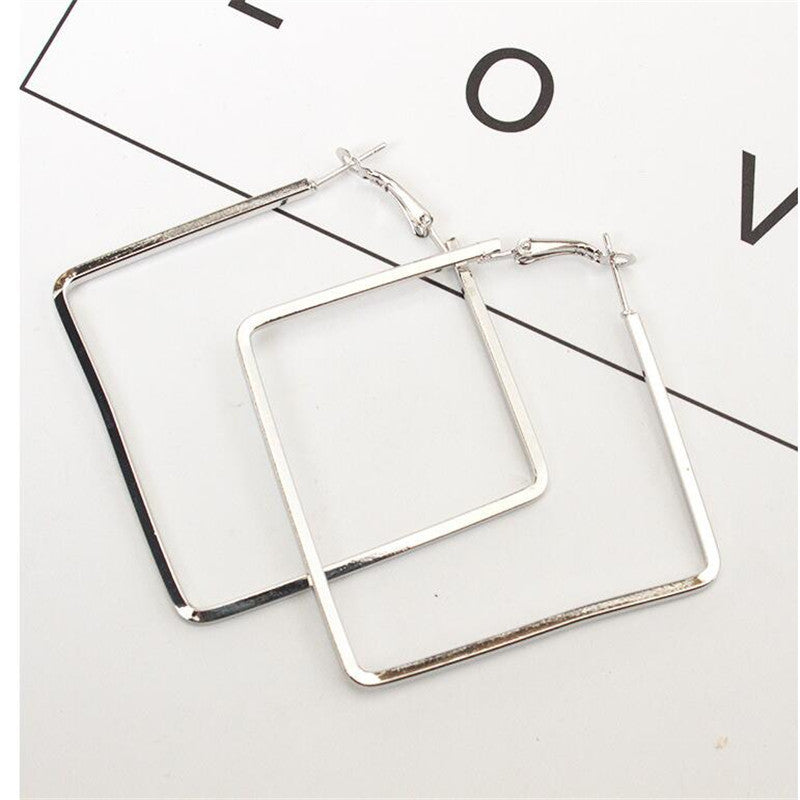 Wholesale Geometric Rhombus Alloy Earrings