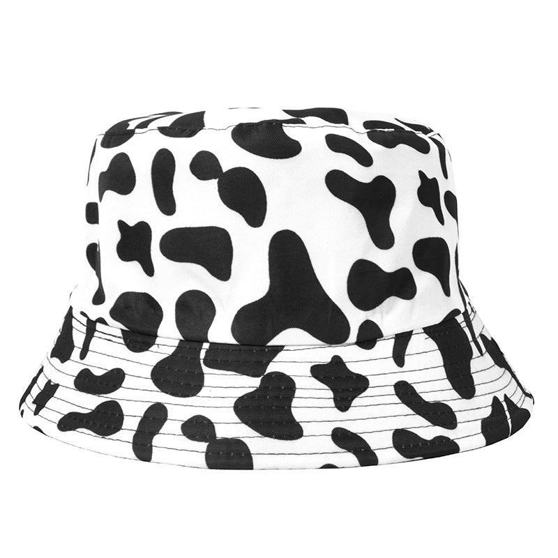 Sombrero de pescador reversible con estampado de vaca de poliéster al por mayor