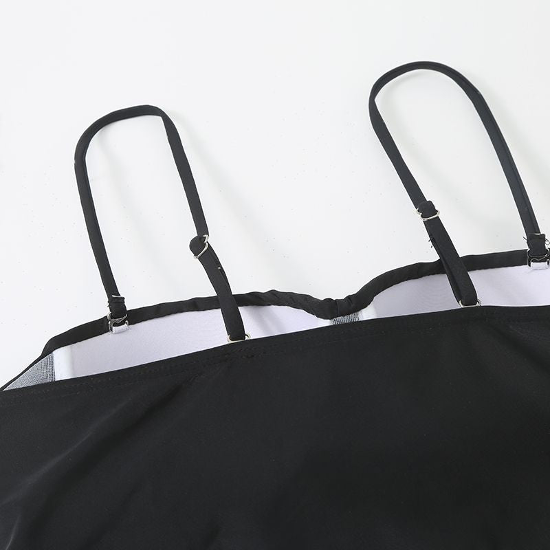 Wholesale Black Triangle Jumpsuit Polyester Swimwear