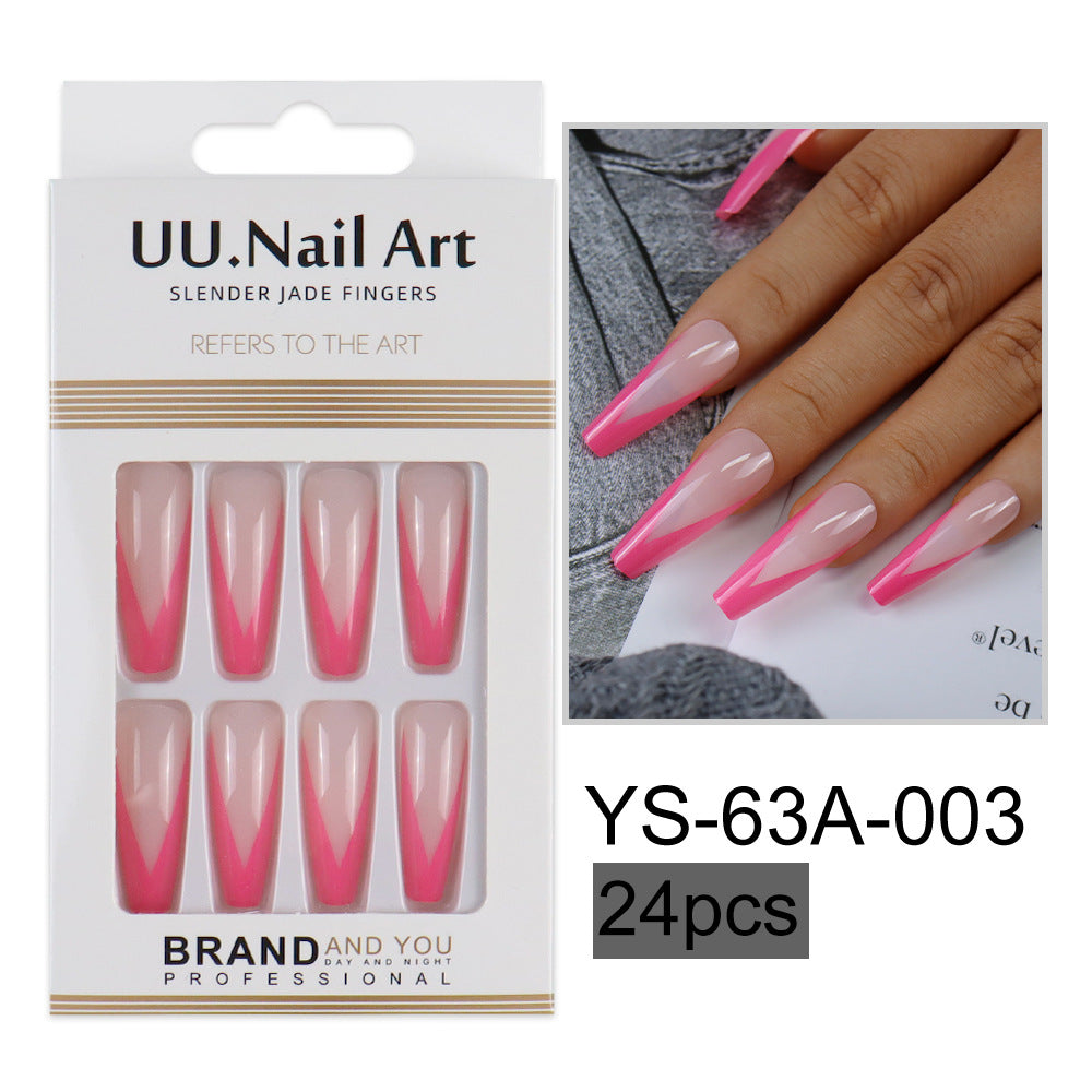 Parches de mejora de las uñas de estilo francés de plástico al por mayor