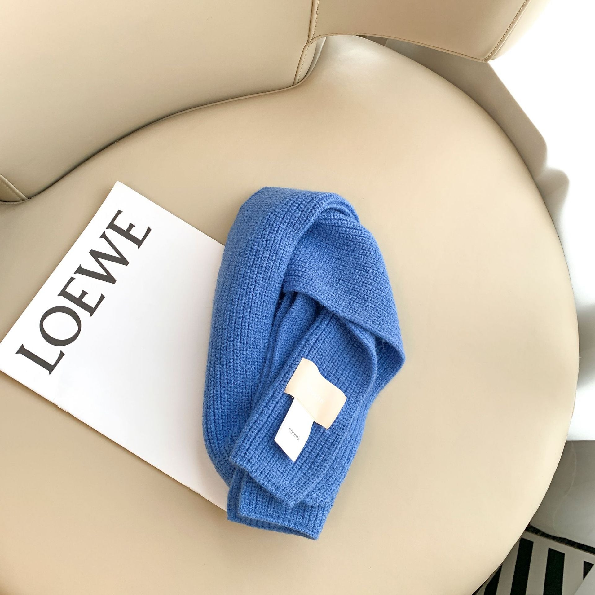 Wholesale Kids Australian Wool Solid Color Simple Double-sided Wool Scarf