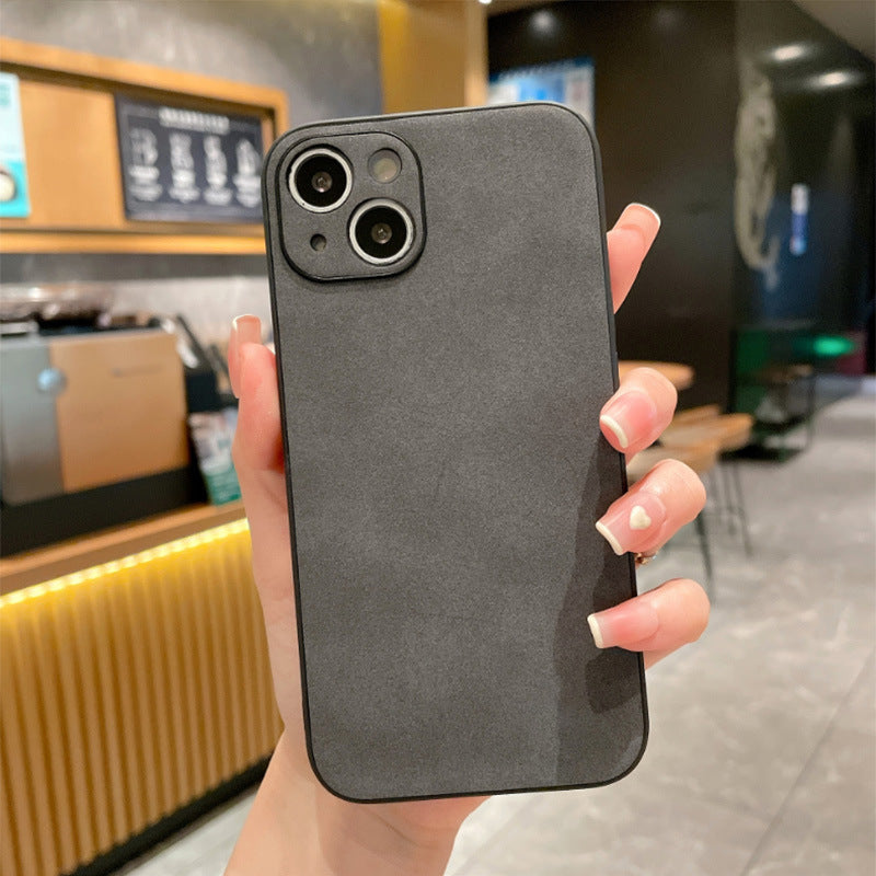 Wholesale Applicable To IPhone13ProMax Pure Color Sheepskin Case TPU