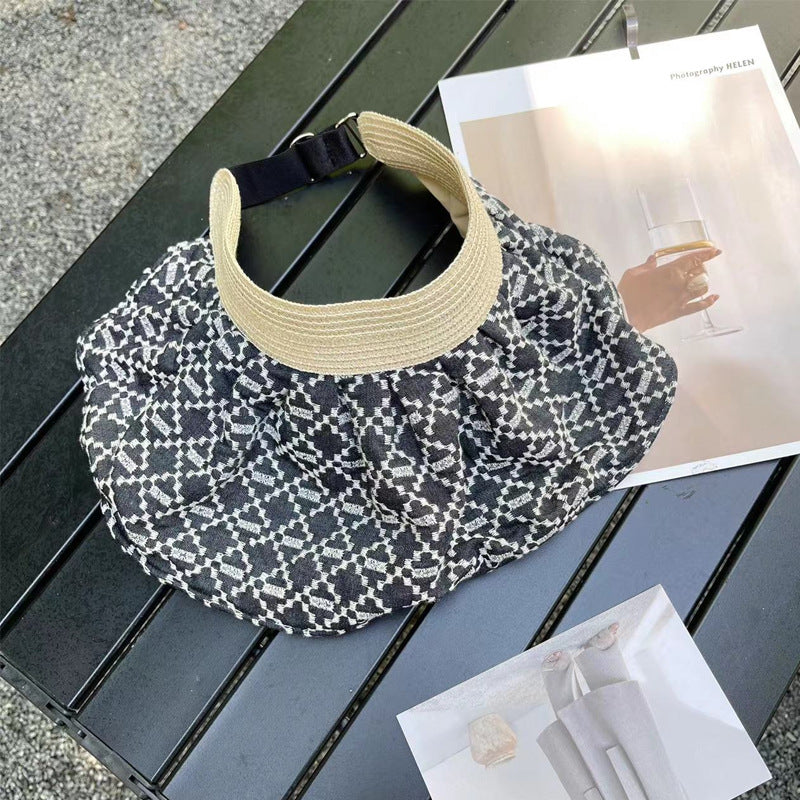 Wholesale Straw Braided Headband Empty Top Peaked Cap