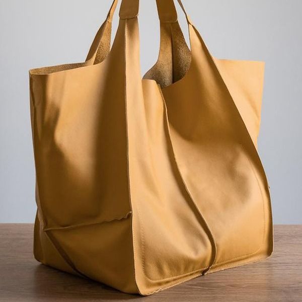 Wholesale Soft Leather Large Capacity Shoulder Hand Tote Bag