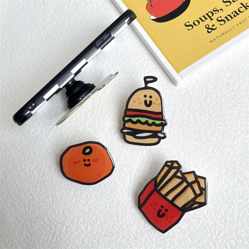 Wholesale Cartoon Banana Burger French Fries Acrylic Airbag Mobile Phone Holder