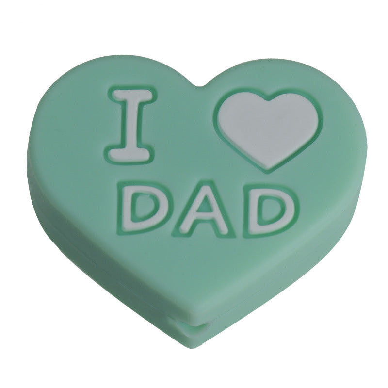 Venta al por mayor 50 piezas de cuentas de silicona de corazón de 17mm