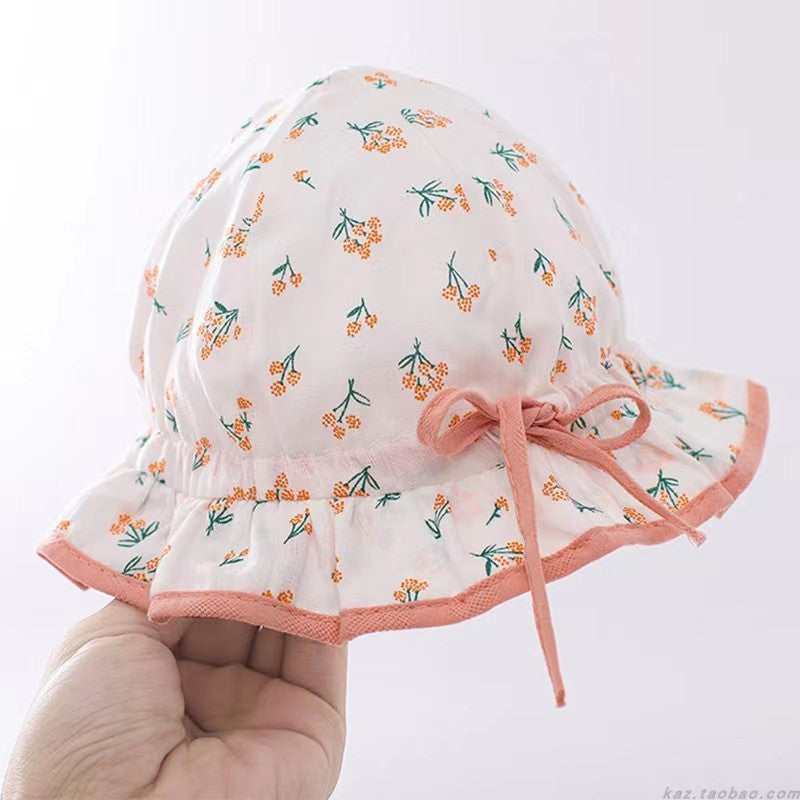 Wholesale Small Floral Cotton Kids Bucket Hat