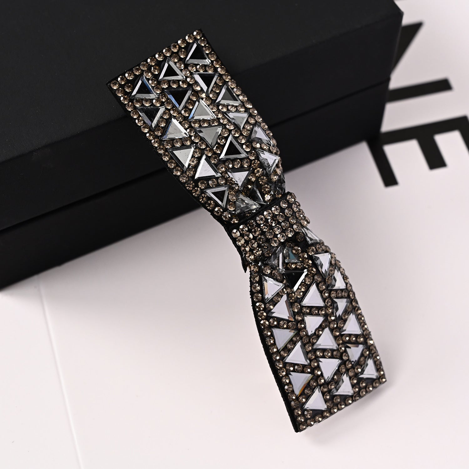 Wholesale Big Bow Triangle Full Diamond Hair Clips