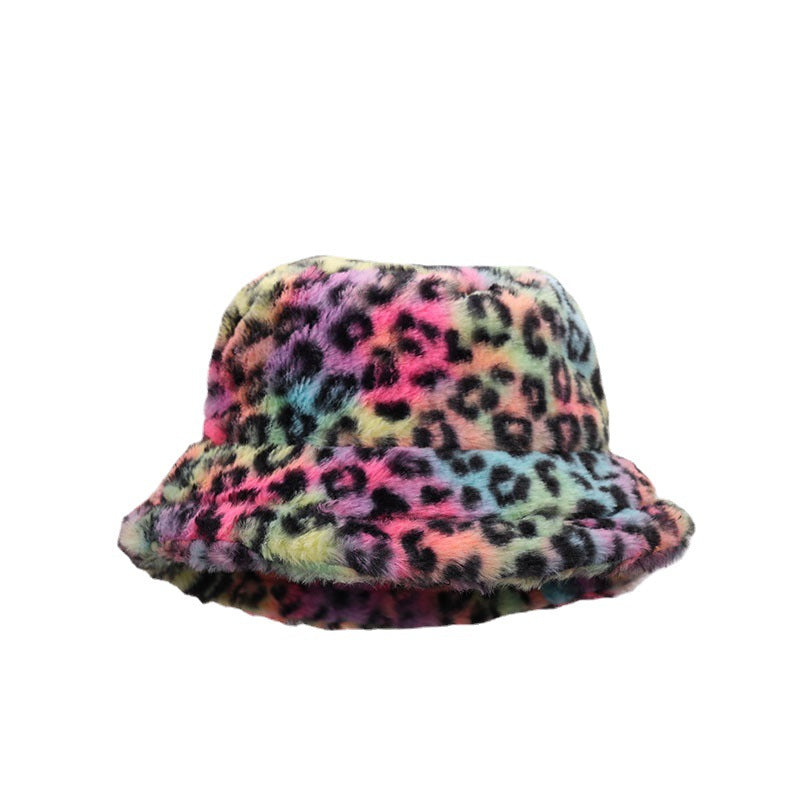 Sombrero De Pescador De Felpa Con Estampado De Leopardo Tie-dye al por mayor