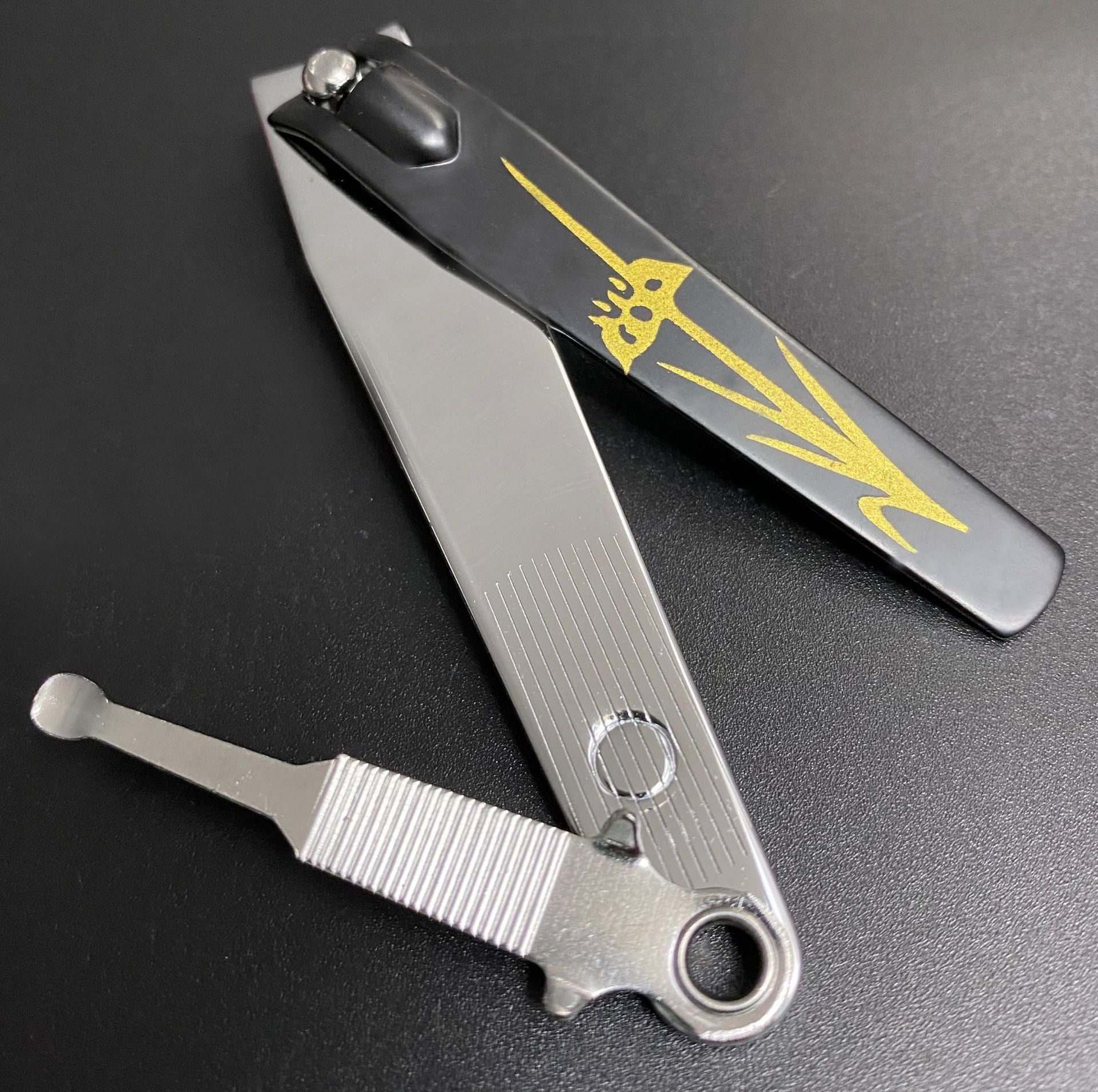 Wholesale 12PCS Large Nail Scissors Single Black Printed Manicure Black Lacquer Box