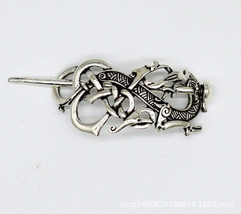 Wholesale Vintage Viking Hairpins Alloy Hair Clips