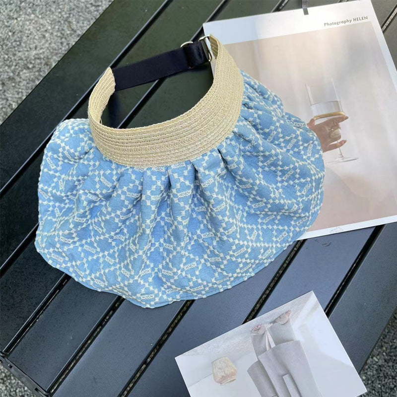 Wholesale Straw Braided Headband Empty Top Peaked Cap