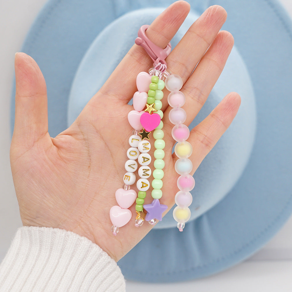 Wholesale Keychains Acrylic Anti-Lost Rice Beads