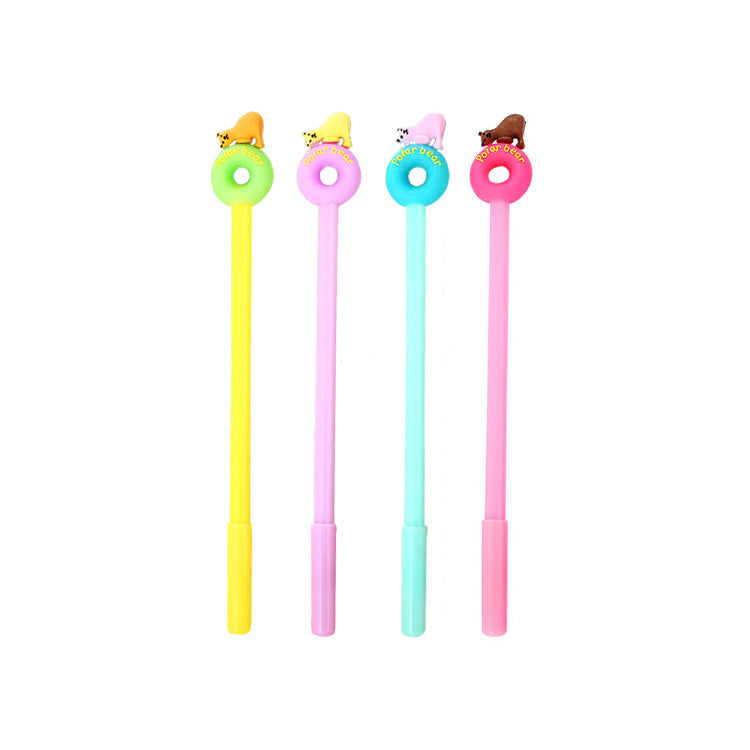 Bolígrafo plástico al por mayor del buñuelo del oso polar de la historieta