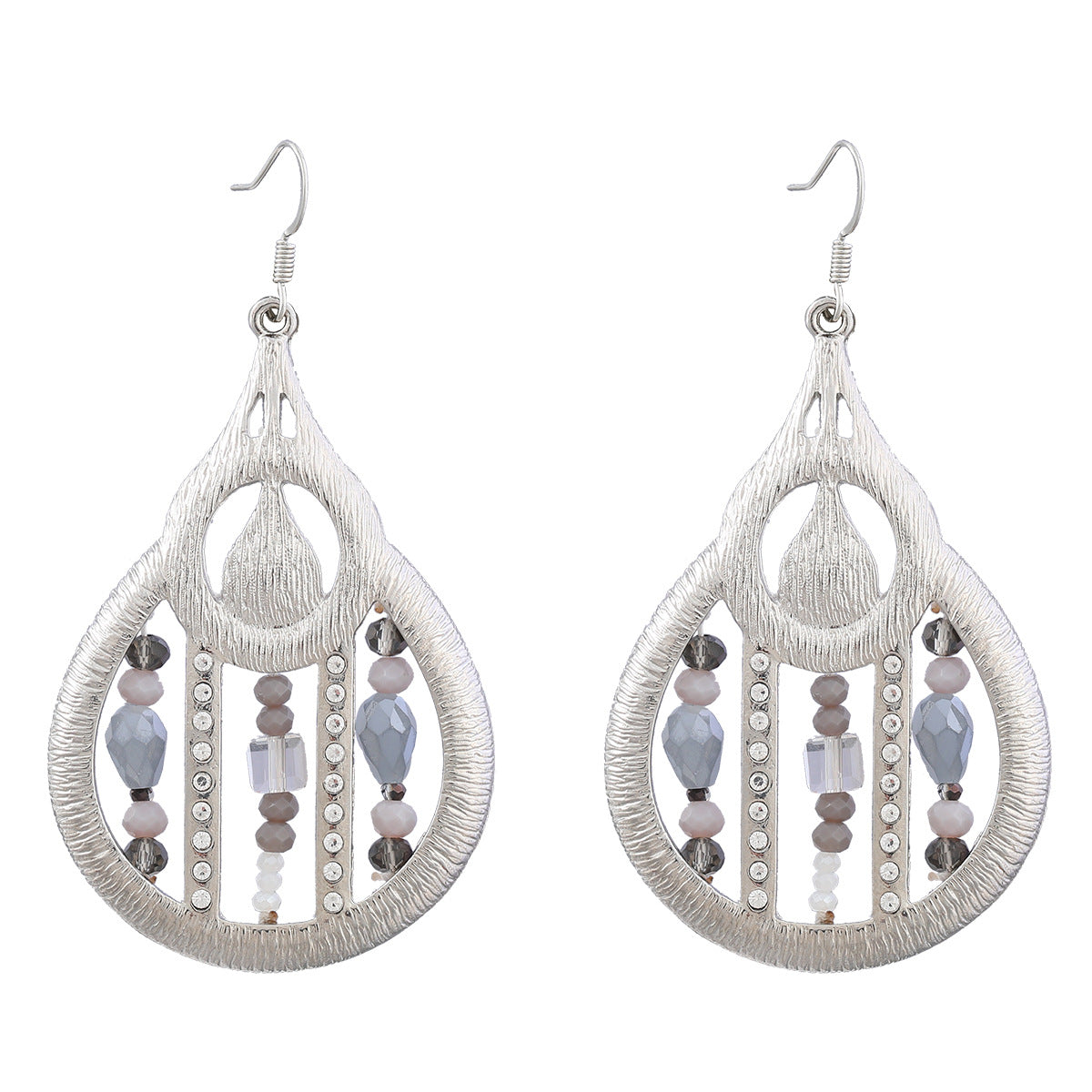 Wholesale Bohemian Drop Diamond Alloy Earrings