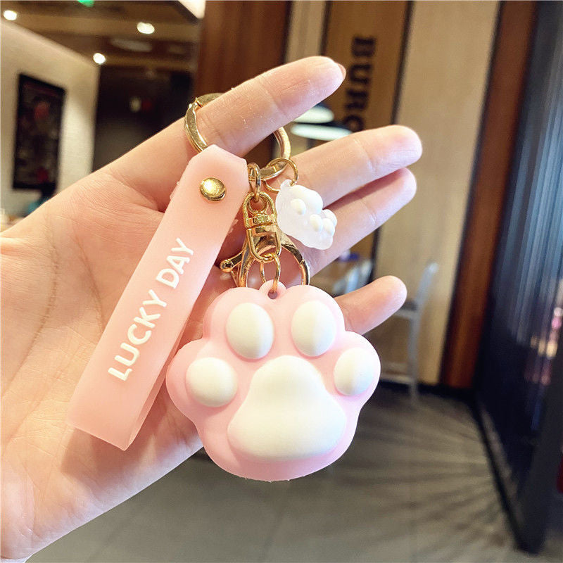 Wholesale Rubber Cat Claw Keychain