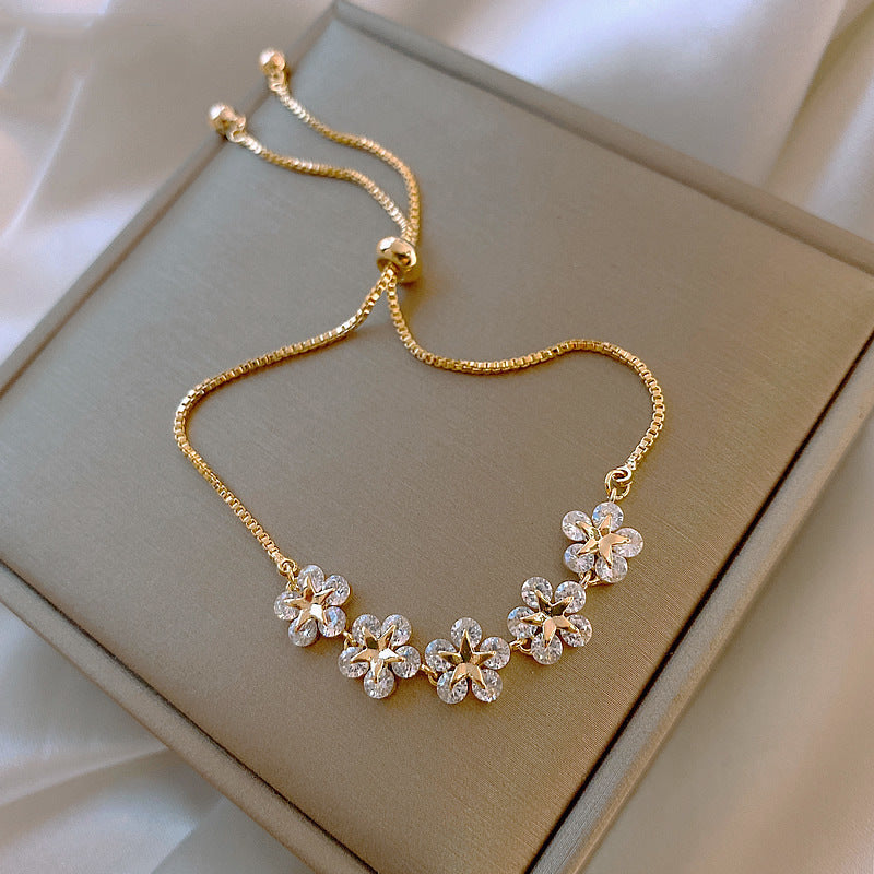 Wholesale Flower Frosty Wind Alloy Bracelet
