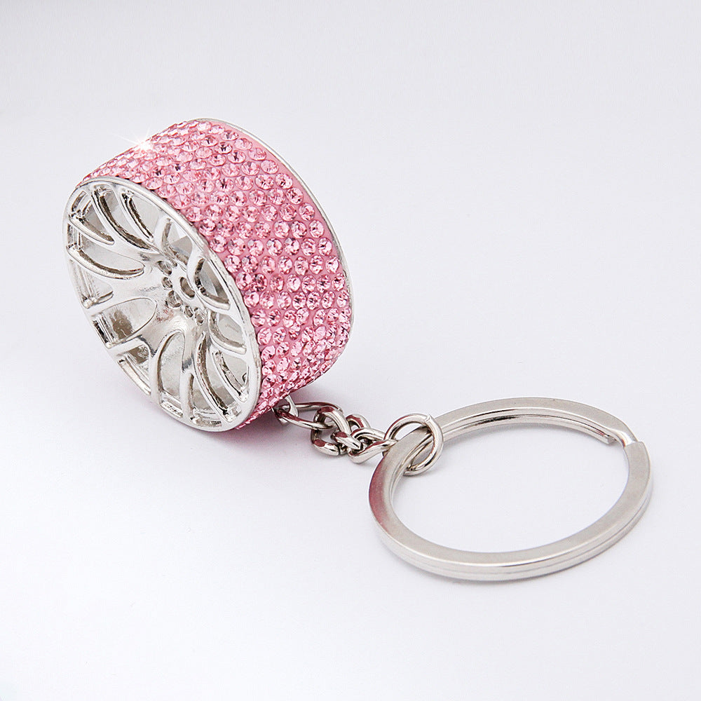 Wholesale Zinc Alloy Diamond Wheel Key Chain