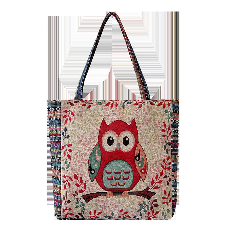 Venta al por mayor Bolso de hombro bordado de estilo étnico de nylon