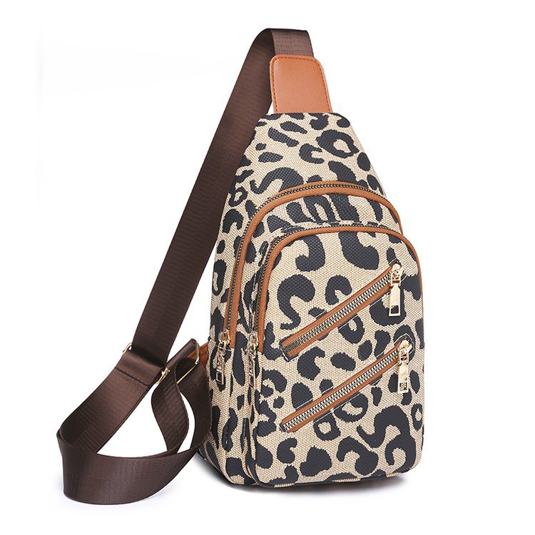 Wholesale Oxford Cloth Leopard Breast Bag