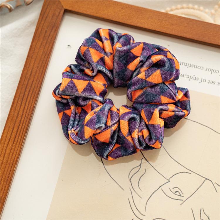 Wholesale of Autumn and Winter New Halloween Women's Flannel Hair Scrunchies