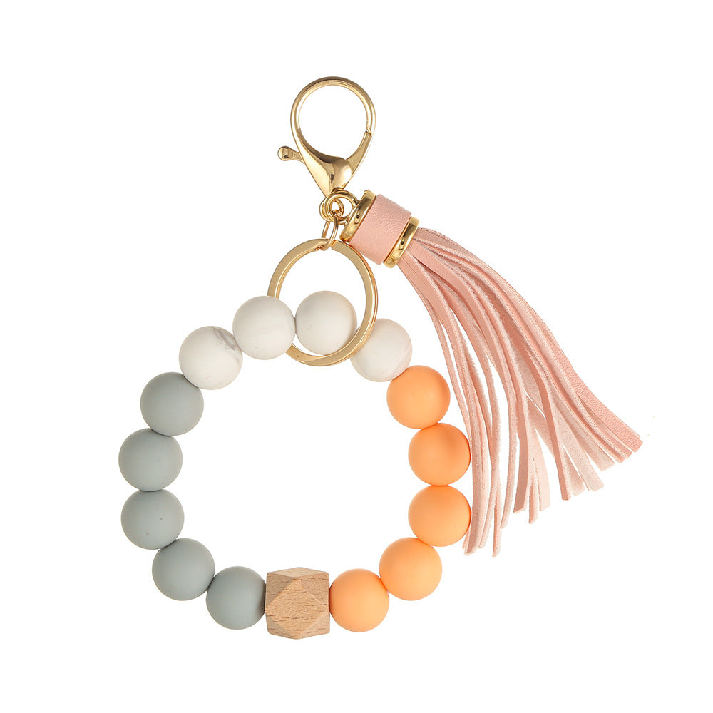 Wholesale Gradient Color Bracelet Silicone Keychain