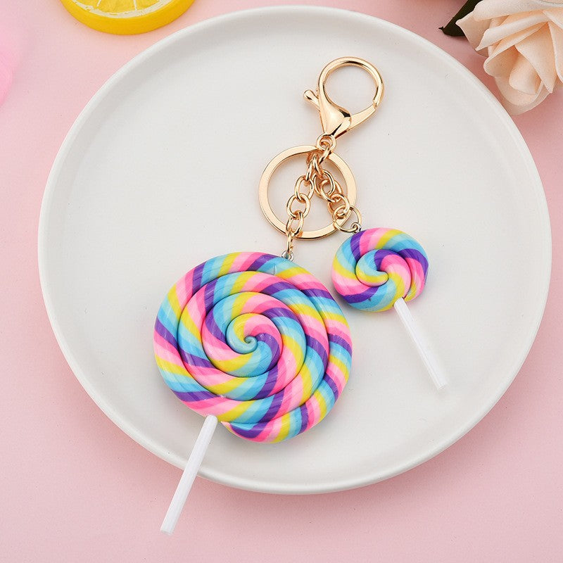 Wholesale Slime Rainbow Lollipop Keychains