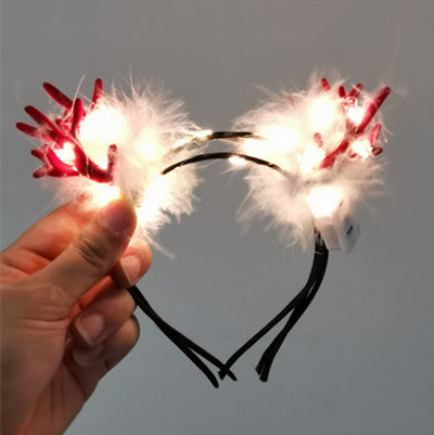 Wholesale Plastic Luminous Cat's Ears Hair Hoop