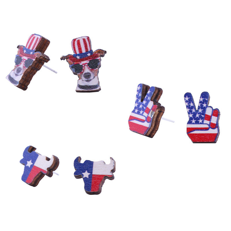 Estudios de oído de madera del Día de la Independencia Americana al por mayor