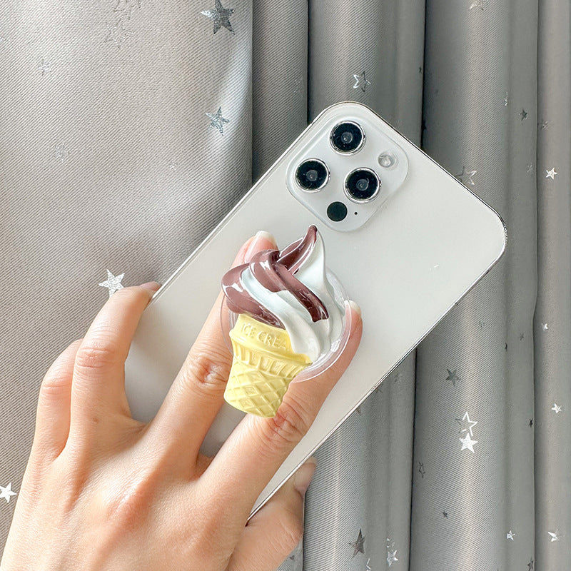 Soporte plástico al por mayor del teléfono móvil del helado del helado de la simulación