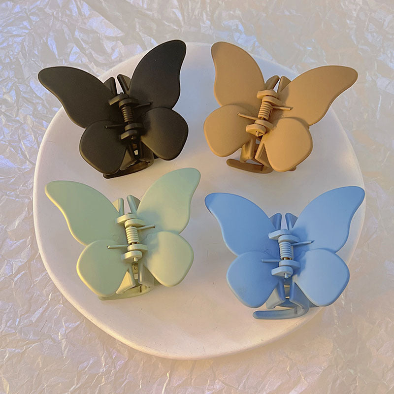 Wholesale Frosted Butterfly Acrylic Hair Clips