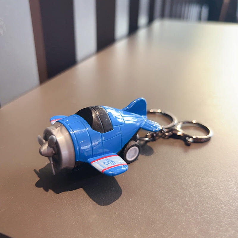 Wholesale Zinc Alloy Pull Back Small Airplane Toy Key Chain