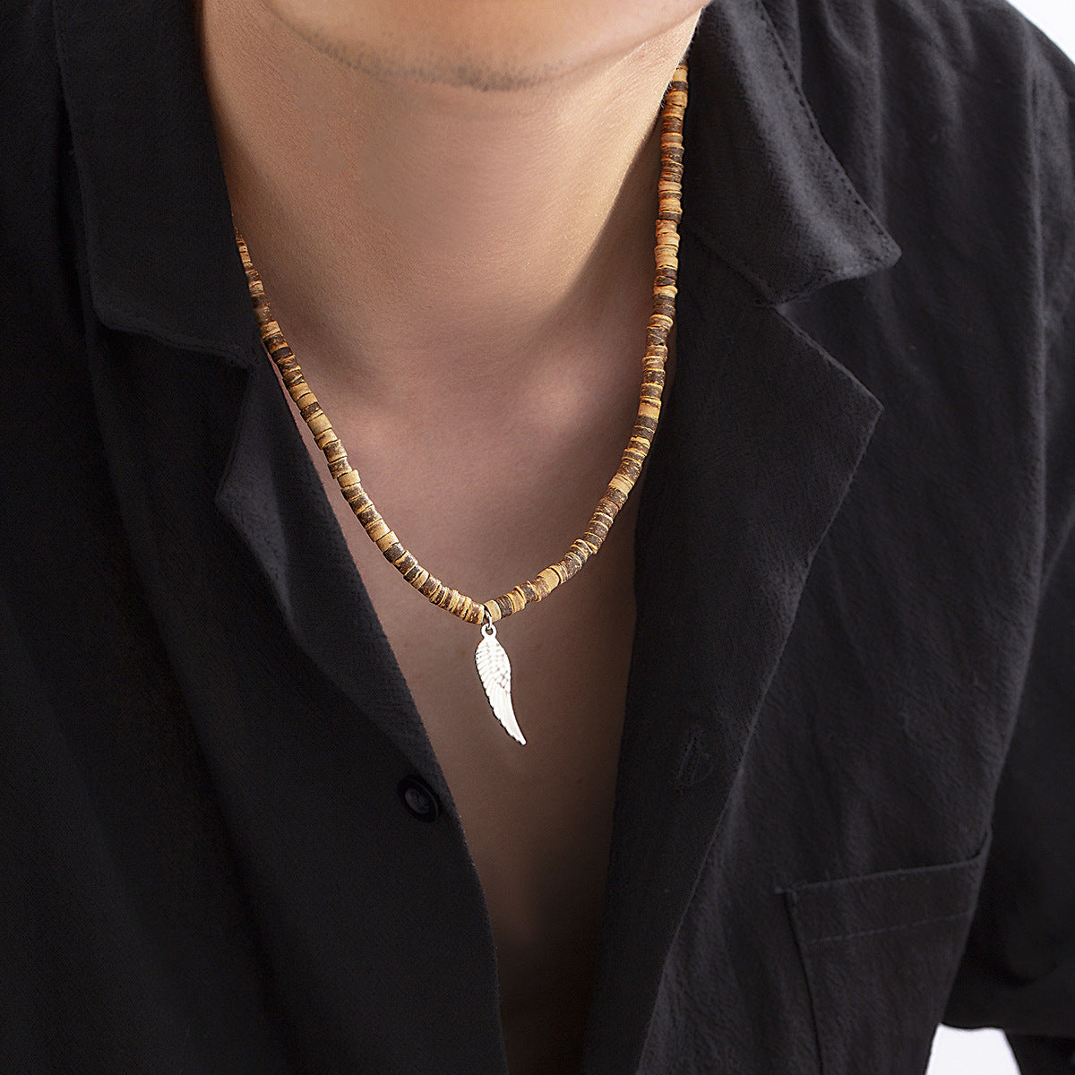 Wholesale Bohemian Wood Bead Stitching Necklace Necklaces