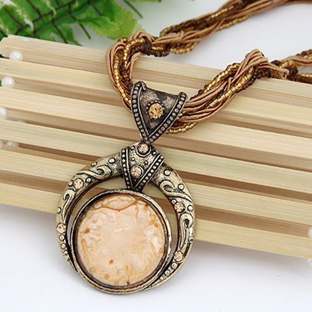 Wholesale Handmade Woven Bohemian Pearl Alloy Necklaces