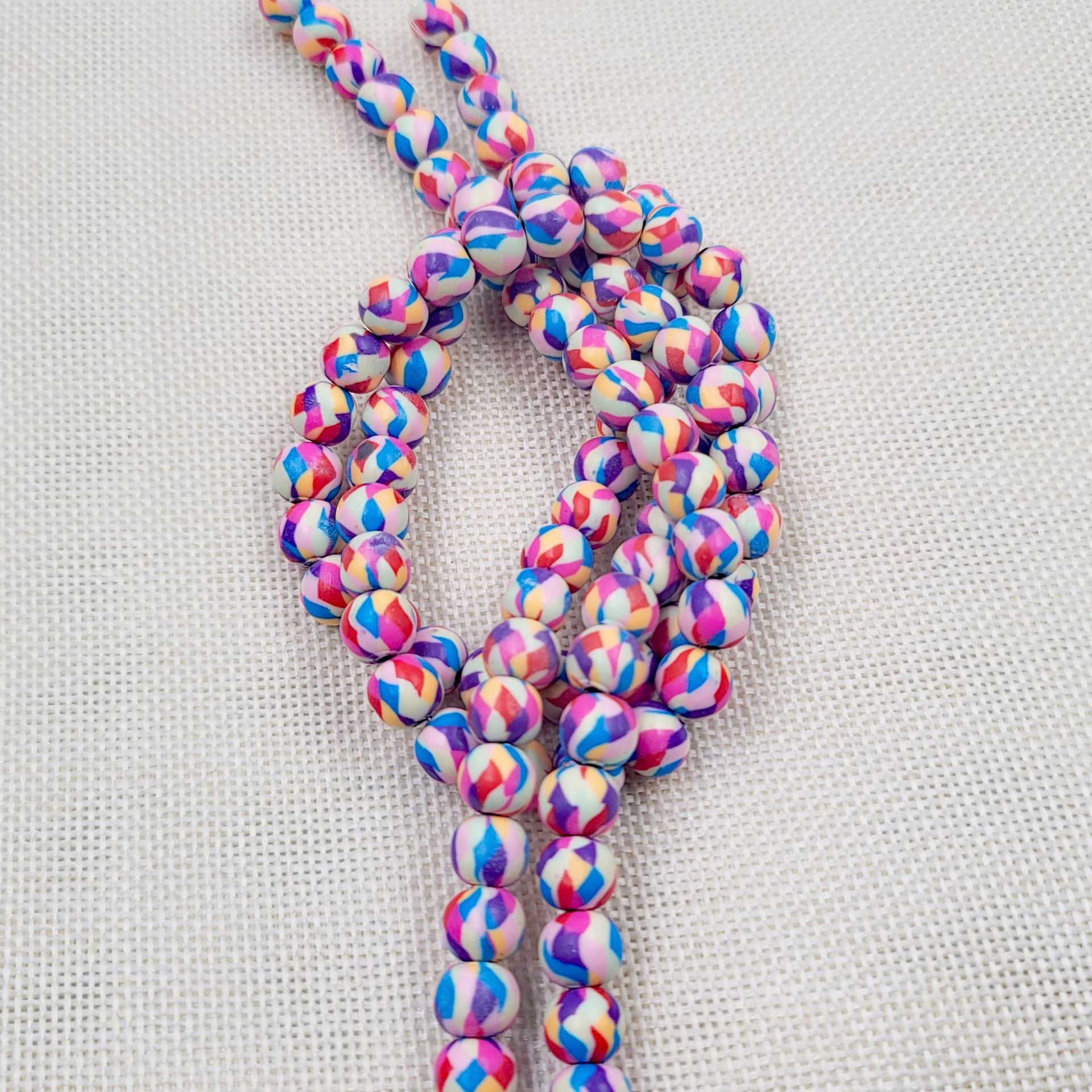 Wholesale 8*10mm500pcs/pack Multicolored Straight Hole Soft Clay Beads