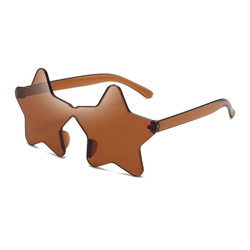 Wholesale Personalized Five-pointed Star Funny PC Sunglasses