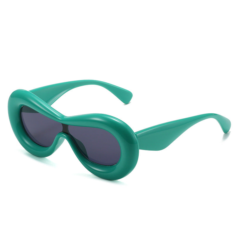 Wholesale PC Personalized Wide-brimmed One-piece Sunglasses