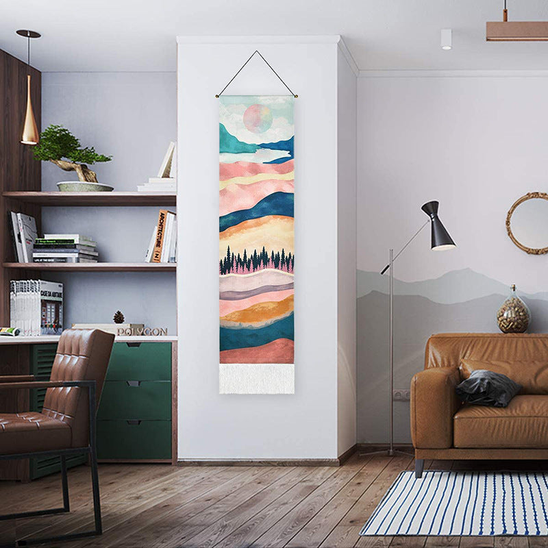 Cuadro colgante de borla bohemia de lino de algodón al por mayor