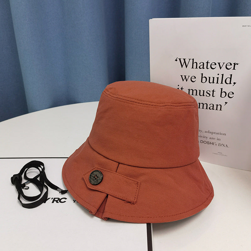 Wholesale Cotton Button Ruffle Bucket Hat