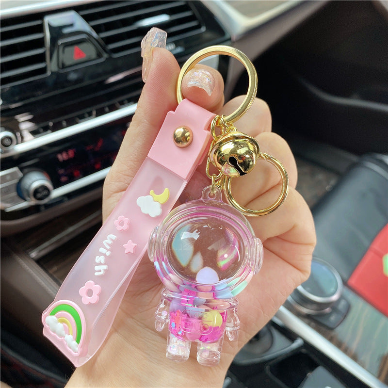 Wholesale Acrylic Liquid Astronaut Creative Keychain