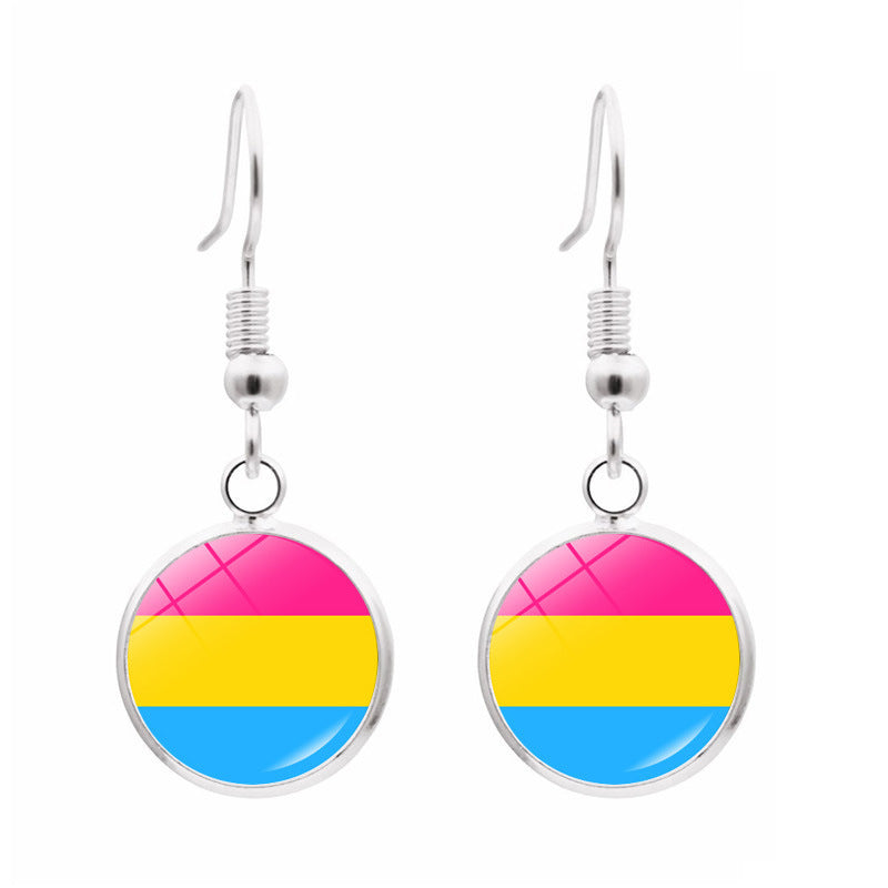 Wholesale Rainbow Simple Alloy Earrings