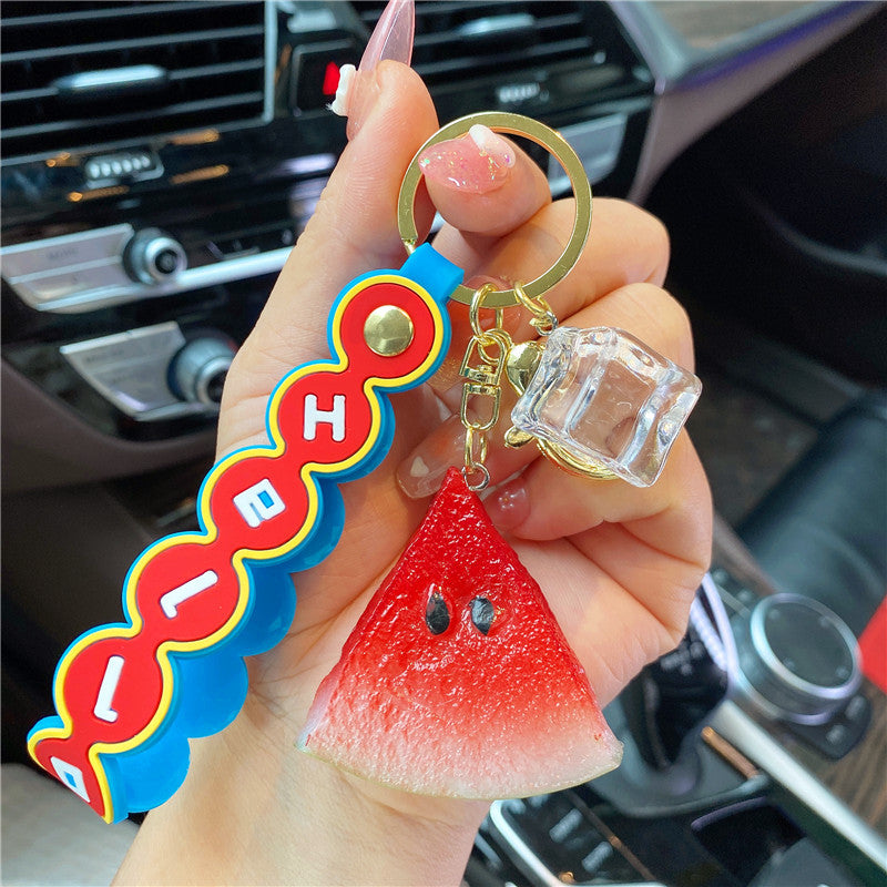 Llavero de fruta helada de PVC al por mayor