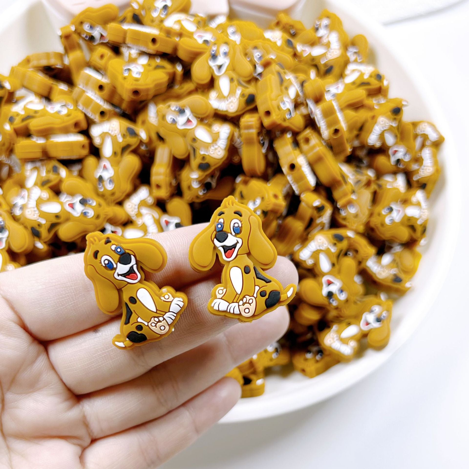 Wholesale 10PCS Dog Cartoon Silicone Beads