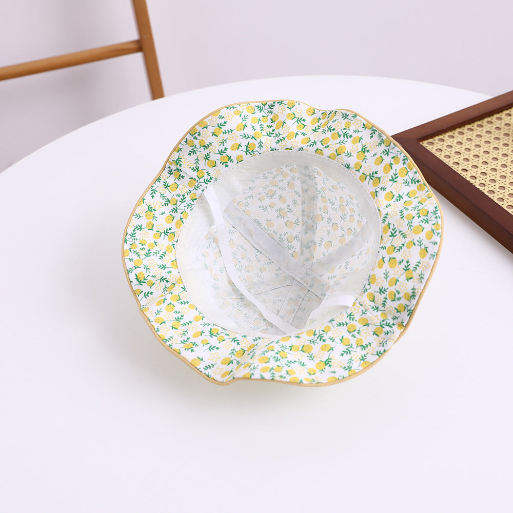 Wholesale Cotton Fruit Double Angle Kids Bucket Hat