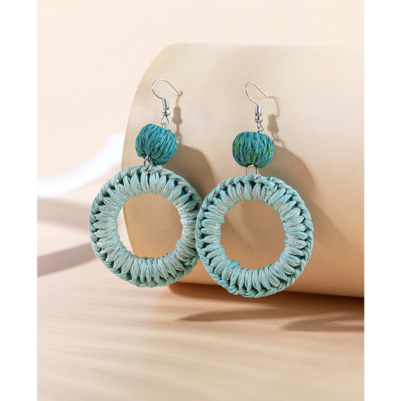 Wholesale Holiday Tassels Rainbow Alloy Earrings