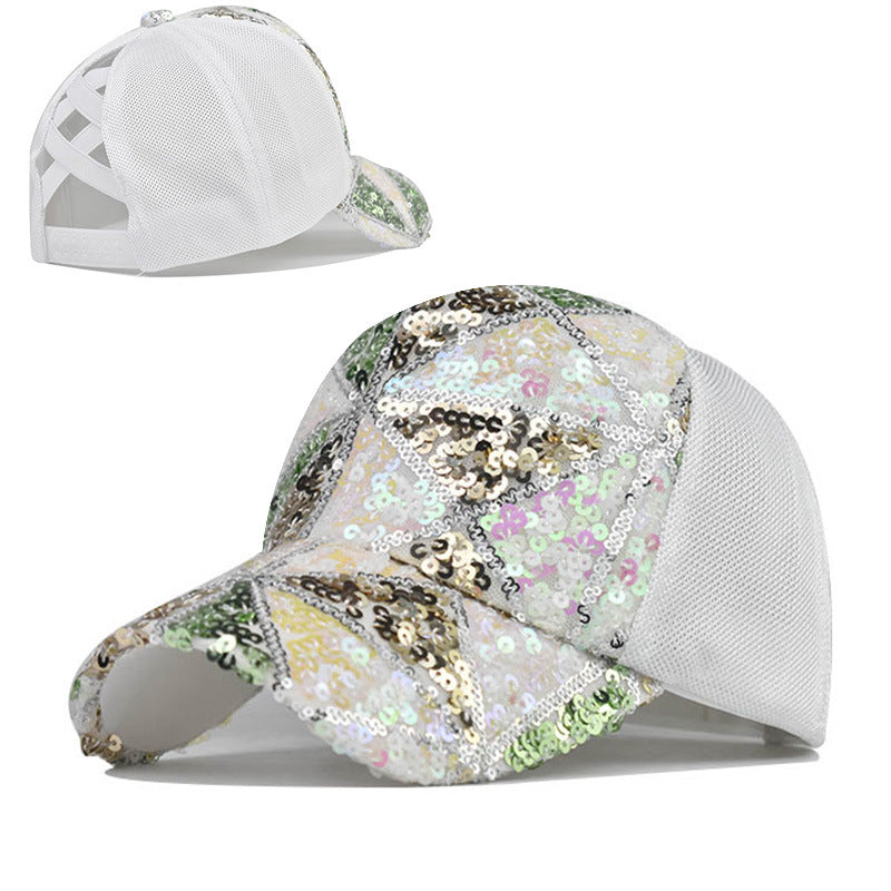 Sombrero de béisbol de protección de lentejuelas de algodón de algodón al por mayor